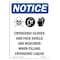 Signmission OSHA Notice Sign, Cryogenic Gloves And With Symbol, 10in X 7in Rigid Plastic, 7" W, 10" H, Portrait OS-NS-P-710-V-10856 - alternate 1